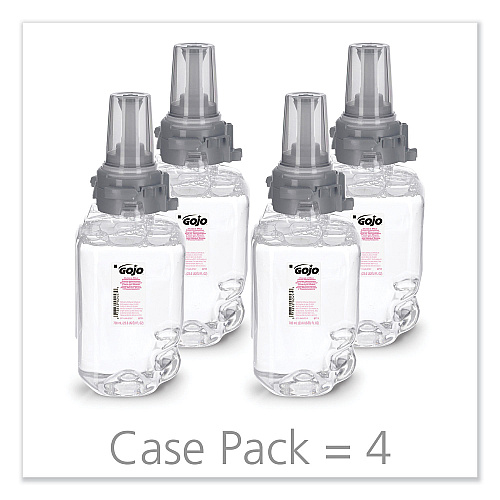 GOJO Clear and Mild Foam Handwash Refill, For ADX-7 Dispenser, Fragrance-Free, 700 mL, 4/Carton (871104)