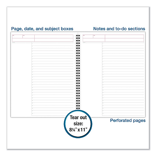 Cambridge Wirebound Guided Action Planner Notebook, 1-Subject, Project-Management Format, Dark Gray Cover, (80) 11 x 8.5 Sheets (06064)
