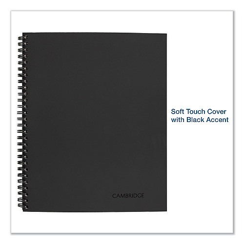 Cambridge Wirebound Guided Action Planner Notebook, 1-Subject, Project-Management Format, Dark Gray Cover, (80) 11 x 8.5 Sheets (06064)