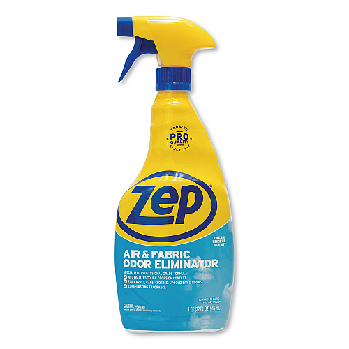 Zep Commercial Air and Fabric Odor Eliminator, Fresh Scent, 32 oz Bottle, 12/Carton (ZUAIR32CT)