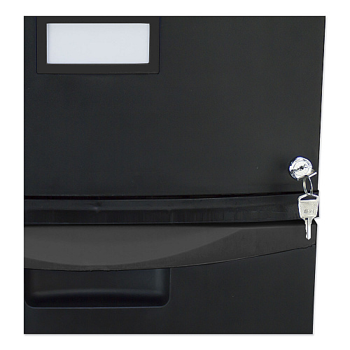 Storex Single-Drawer Mobile Filing Cabinet, 1 Legal/Letter-Size File Drawer, Black, 14.75" x 18.25" x 12.75" (61264B01C)