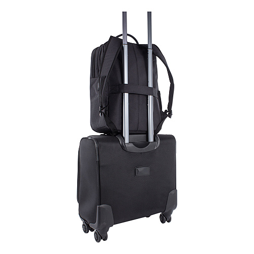 Swiss Mobility Cadence 2 Section Business Backpack, Fits Devices Up to 15.6", Polyester, 6 x 6 x 17, Charcoal (BKP1012SMCH)