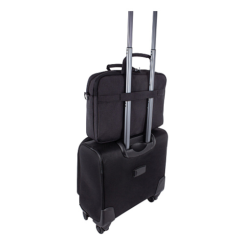 Swiss Mobility Cadence 2 Section Briefcase, Fits Devices Up to 15.6", Polyester, 4.5 x 4.5 x 16, Charcoal (EXB1009SMCH)