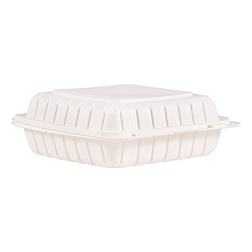 Dart Hinged Lid Containers, Single Compartment, 9 x 8.8 x 3, White, Plastic, 150/Carton (90MFPPHT1)
