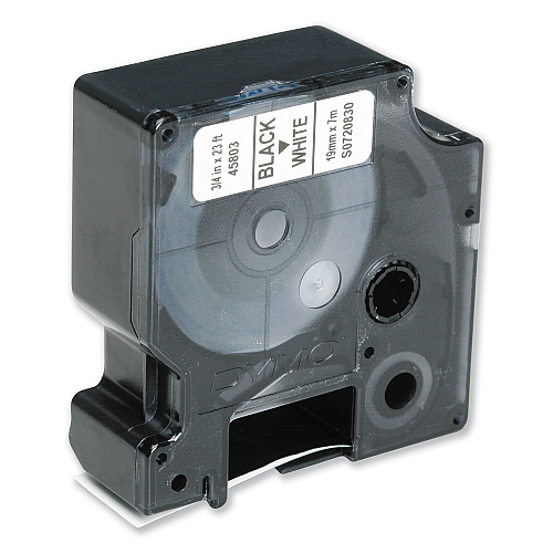 AbilityOne 7510016577786, SKILCRAFT Dymo Label Cassette, 0.75" x 23 ft, Black/White