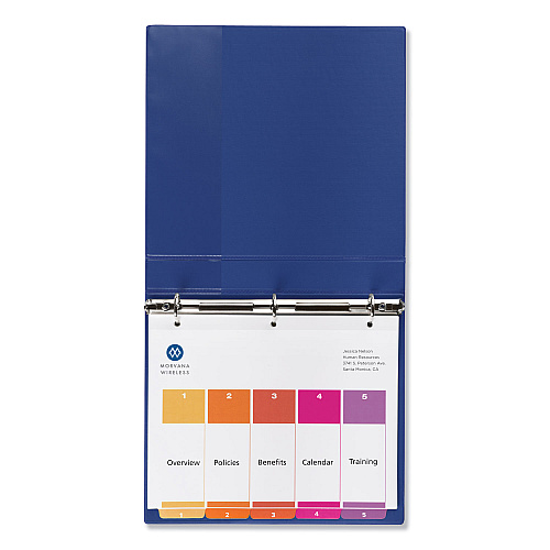 Avery Customizable TOC Ready Index Multicolor Tab Dividers, 5-Tab, 1 to 5, 11 x 8.5, White, Traditional Color Tabs, 6 Sets (11187)