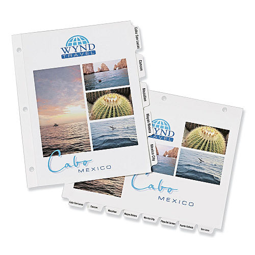 Avery Customizable Print-On Dividers, 3-Hole Punched, 8-Tab, 11 x 8.5, White, 5 Sets (11552)