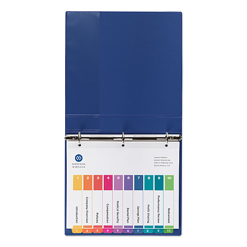 Avery Customizable TOC Ready Index Multicolor Tab Dividers, Uncollated, 10-Tab, 1 to 10, 11 x 8.5, White, 24 Sets (11169)