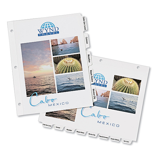 Avery Customizable Print-On Dividers, 3-Hole Punched, 5-Tab, 11 x 8.5, White, 5 Sets (11515)