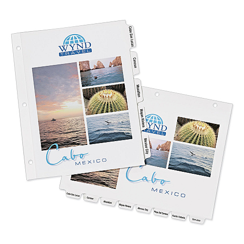 Avery Customizable Print-On Dividers, 3-Hole Punched, 8-Tab, 11 x 8.5, White, 1 Set (11528)