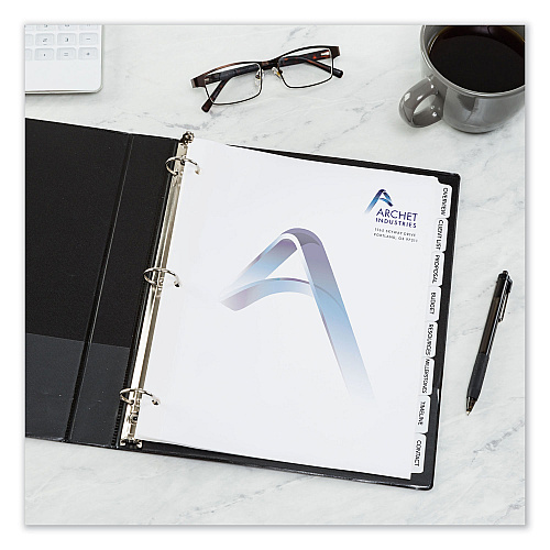 Avery Customizable Print-On Dividers, 3-Hole Punched, 8-Tab, 11 x 8.5, White, 25 Sets (11554)