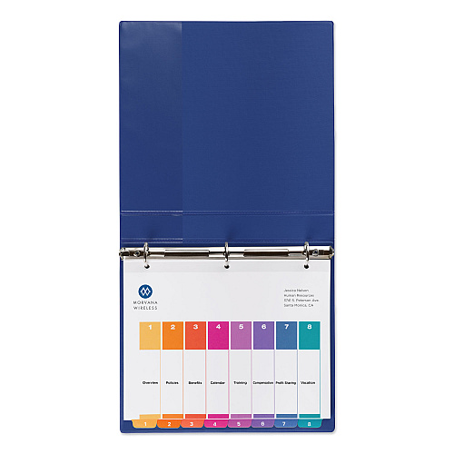 Avery Customizable TOC Ready Index Multicolor Tab Dividers, Uncollated, 8-Tab, 1 to 8, 11 x 8.5, White, 24 Sets (11168)