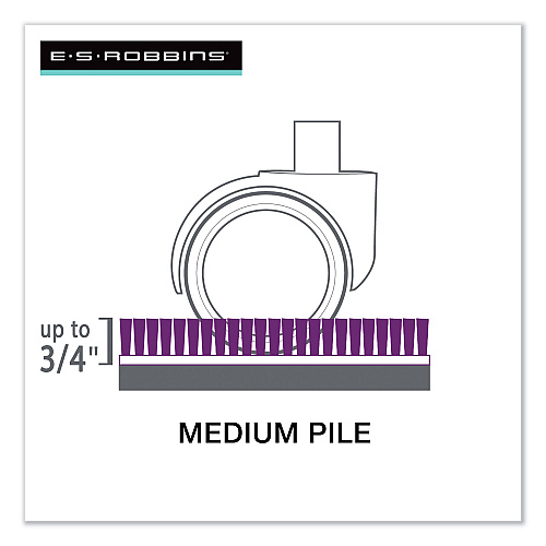 ES Robbins EverLife Chair Mats for Medium Pile Carpet, Rectangular, 46 x 60, Clear (122371)