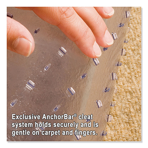 ES Robbins EverLife Light Use Chair Mat for Flat to Low Pile Carpet, Rectangular with Lip, 36 x 48, Clear Pile Carpet - 48" Length x 36" Width x 0.098" Thickness - Lip Size 10" Length x 20" Width - Vinyl - Clear - 1 Each (120023)