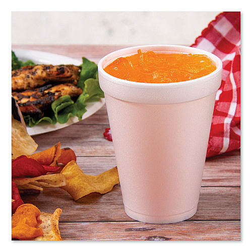 Dart&reg; Foam Drink Cups, 12-oz., 1000 White Cups (12J12)
