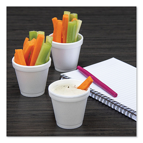 Dart Foam Drink Cups, 4 oz, 50/Bag, 20 Bags/Carton (4J4)