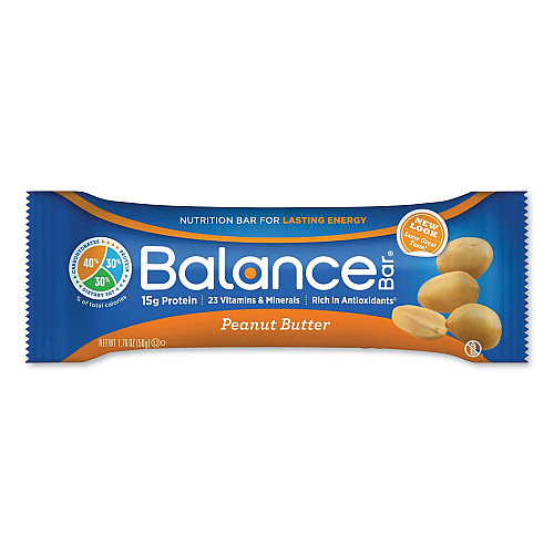 Balance Bar 40-30-30 Nutrition Bar, Peanut Butter, 1.76 oz, 6/Box (NRN57985)