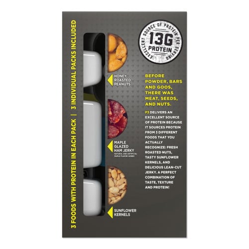 P3 Portable Protein Pack with Planters Peanuts, Honey Roasted Peanuts