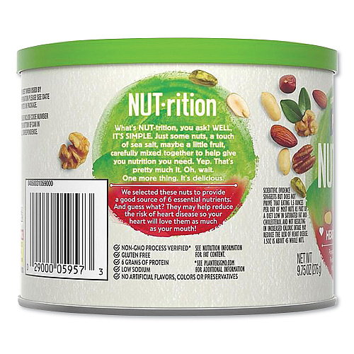 Planters NUT-rition Heart Healthy Mix, 9.75 oz Can (05957)