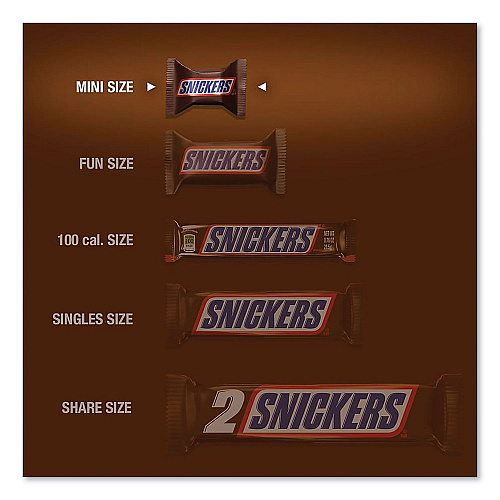 Snickers Minis Size Chocolate Bars, Milk Chocolate, 40 oz, 2/Bundle (MMM21024)