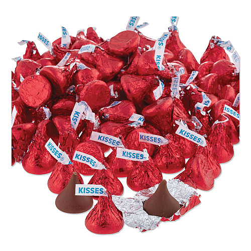 Hershey's KISSES, Milk Chocolate, Red Wrappers, 66.7 oz Bag (60286)
