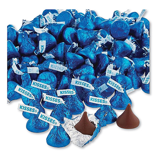 Hershey's KISSES, Milk Chocolate, Dark Blue Wrappers, 60 oz Bag (60194)