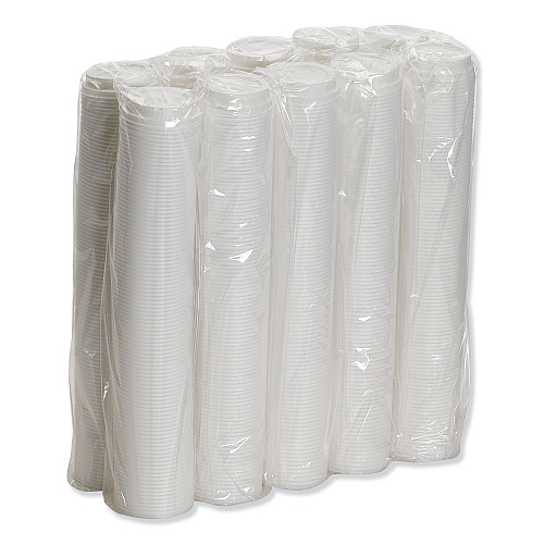 Dixie Dome Hot Drink Lids, Fits 8 oz Cups, White, 100/Sleeve, 10 Sleeves/Carton (D9538)