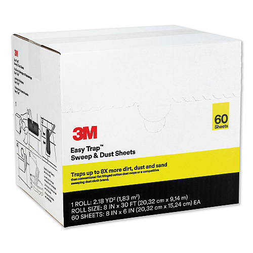 3M Easy Trap Duster, 8" x 30 ft, White, 60 Sheet Roll (59152W)