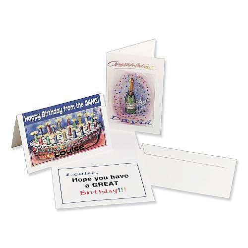 Avery Half-Fold Greeting Cards with Matching Envelopes, Inkjet, 85 lb, 5.5 x 8.5, Matte White, 1 Card/Sheet, 30 Sheets/Box (8316)