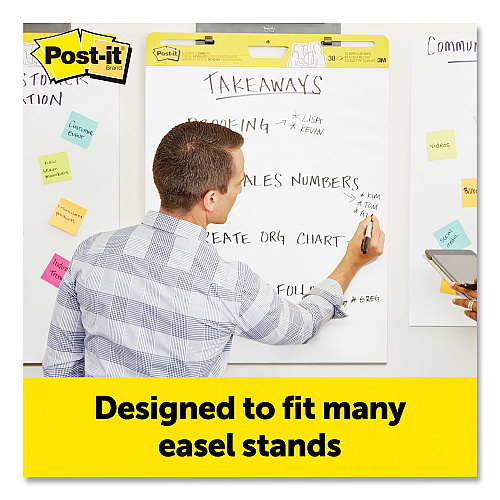 Post-it Vertical-Orientation Self-Stick Easel Pads, Unruled, 25 x 30, White, 30 Sheets, 8/Pack (559VAD8PK)
