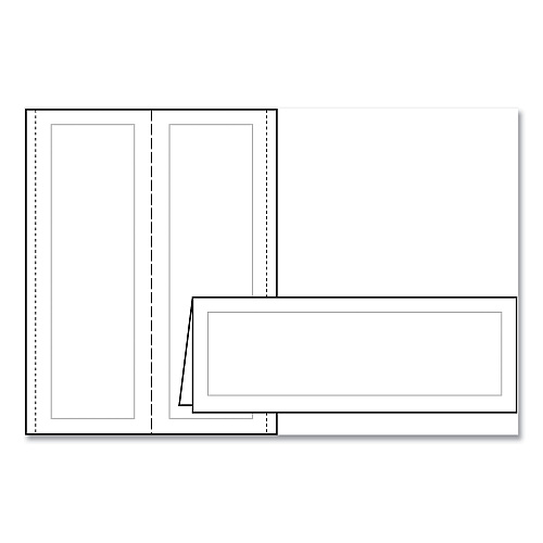Avery Large Embossed Tent Card, White, 3.5 x 11, 1 Card/Sheet, 50 Sheets/Box (5309)