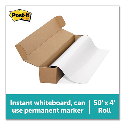 Post-it Flex Write Surface, 50 ft x 48, White Surface (FWS50X4)