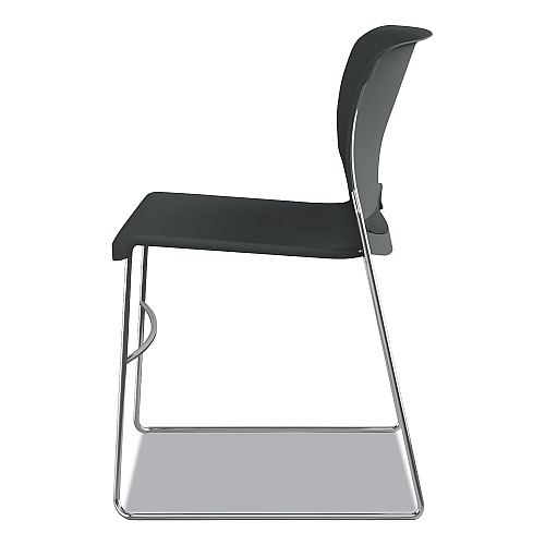 HON Olson Stacker High Density Chair, Supports Up to 300 lb, 17.75" Seat Height, Lava Seat, Lava Back, Chrome Base, 4/Carton (4041LA)