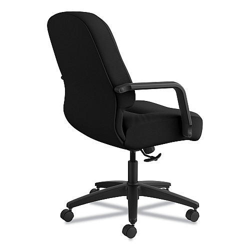 HON Pillow-Soft 2090 Series Managerial Mid-Back Swivel/Tilt Chair, Supports Up to 300 lb, 17" to 21" Seat Height, Black (2092CU10T)