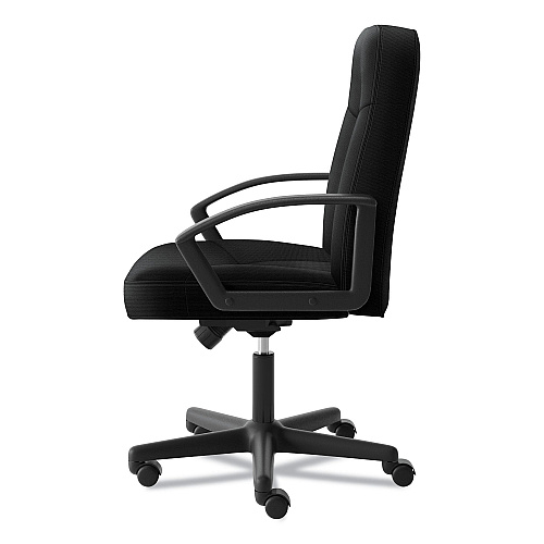 HON HVL601 Series Executive High-Back Chair, Supports Up to 250 lb, 17.44" to 20.94" Seat Height, Black (VL601VA10)