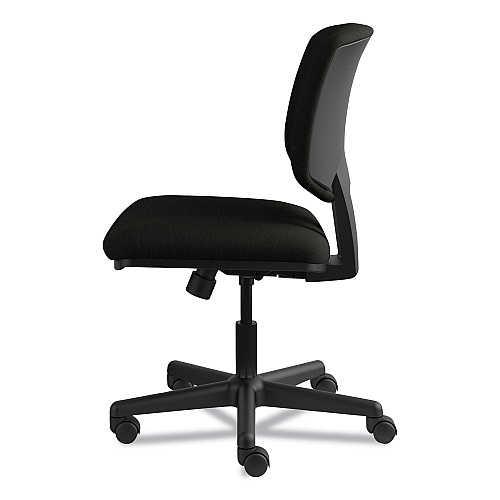 HON Volt Series Leather Task Chair with Synchro-Tilt, Supports Up to 250 lb, 18" to 22.25" Seat Height, Black (5703SB11T)