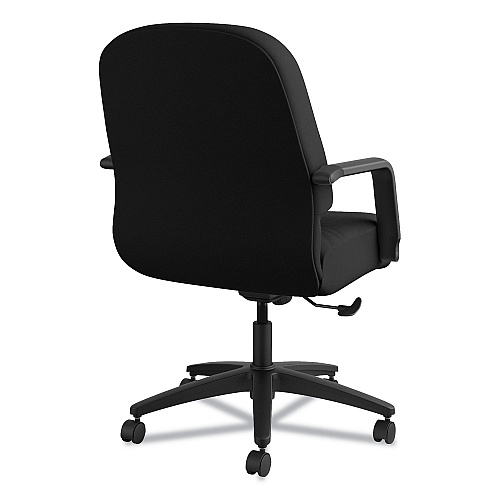 HON Pillow-Soft 2090 Series Managerial Mid-Back Swivel/Tilt Chair, Supports Up to 300 lb, 17" to 21" Seat Height, Black (2092CU10T)