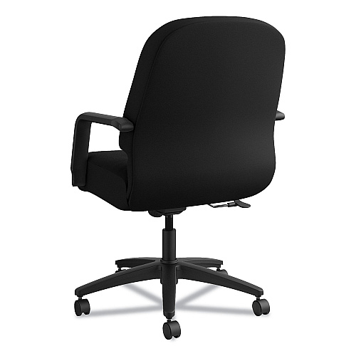 HON Pillow-Soft 2090 Series Managerial Mid-Back Swivel/Tilt Chair, Supports Up to 300 lb, 17" to 21" Seat Height, Black (2092CU10T)