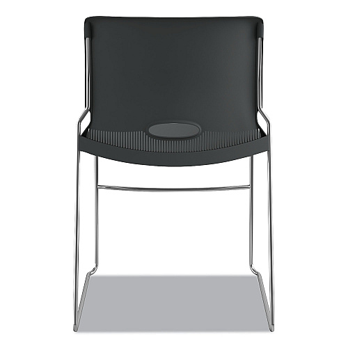 HON Olson Stacker High Density Chair, Supports Up to 300 lb, 17.75" Seat Height, Lava Seat, Lava Back, Chrome Base, 4/Carton (4041LA)