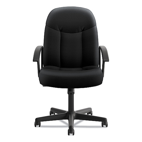 HON HVL601 Series Executive High-Back Chair, Supports Up to 250 lb, 17.44" to 20.94" Seat Height, Black (VL601VA10)