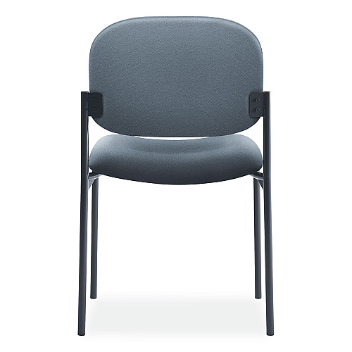 HON VL606 Stacking Guest Chair without Arms, Fabric Upholstery, 21.25" x 21" x 32.75", Charcoal Seat, Charcoal Back, Black Base (VL606VA19)
