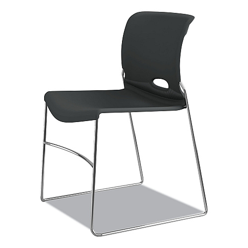 HON Olson Stacker High Density Chair, Supports Up to 300 lb, 17.75" Seat Height, Lava Seat, Lava Back, Chrome Base, 4/Carton (4041LA)