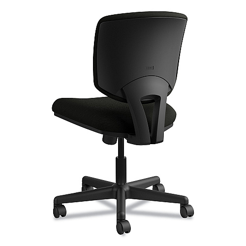 HON Volt Series Leather Task Chair, Supports Up to 250 lb, 18" to 22.25" Seat Height, Black (5701SB11T)