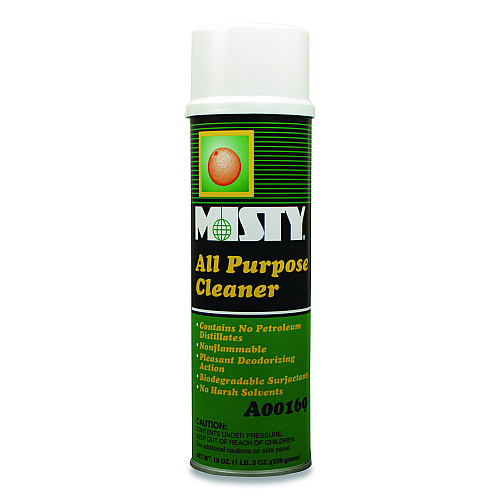 Misty Green All-Purpose Cleaner, Citrus Scent, 19 oz Aerosol Spray, 12/Carton (1001583)