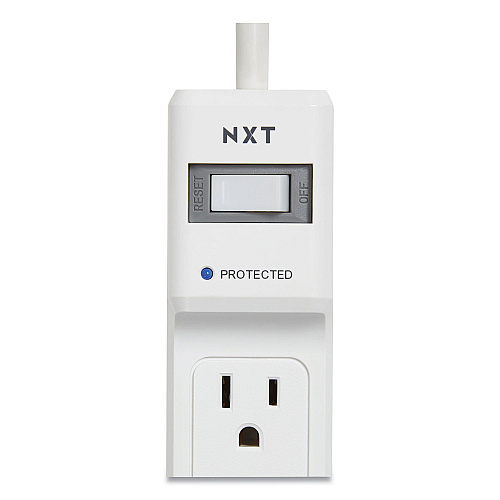 NXT Technologies Surge Protector, 6 AC Outlets, 8 ft Cord, 900 J, White (24373162)