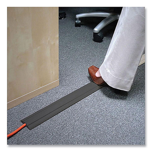 UT Wire Cord Protector and Concealer, 2.6" x 5 ft, Gray (UTWCP501GY)