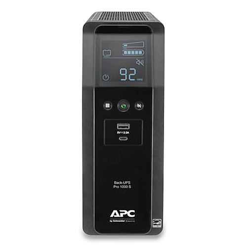 APC BR1000MS Back-UPS PRO BR Series SineWave Battery Backup System, 10 Outlets, 1,000 VA, 1,080 J