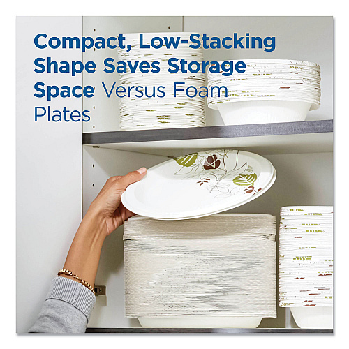 Dixie Pathways Heavyweight Paper Bowls, 20 oz, Green/Burgundy, 500/Carton (SX20PATH)