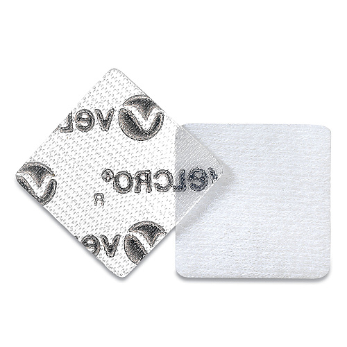 Velcro Sticky-Back Fasteners, Removable Adhesive, 0.88" x 0.88", Clear, 12/Pack (91330)
