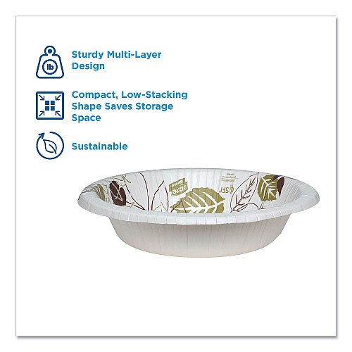 Dixie Pathways Heavyweight Paper Bowls, 20 oz, Green/Burgundy, 500/Carton (SX20PATH)